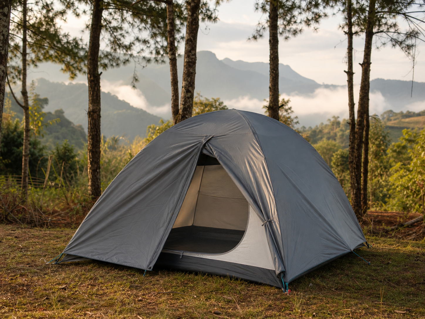 Private dome tent at a forest campsite in Ziro Valley